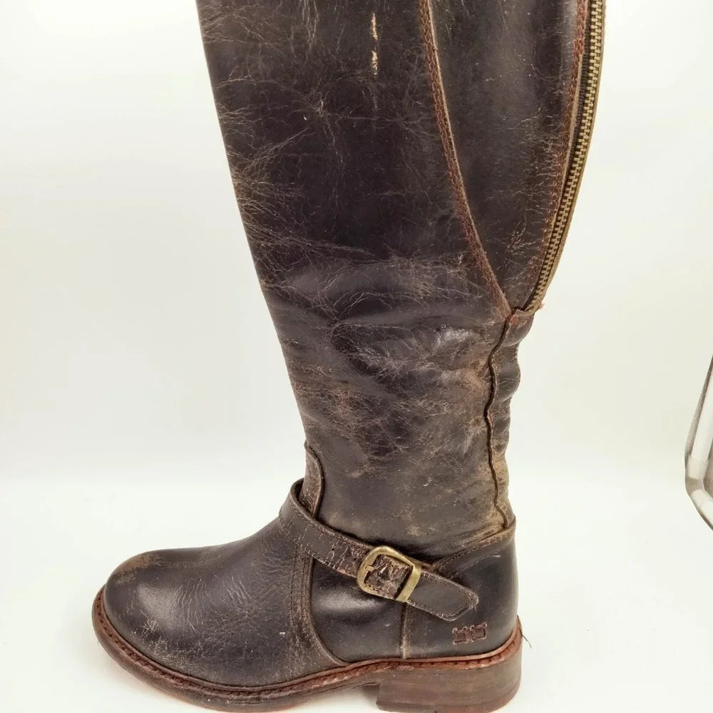 Bed Stu Glaye Tall Boots Distressed Brown 6